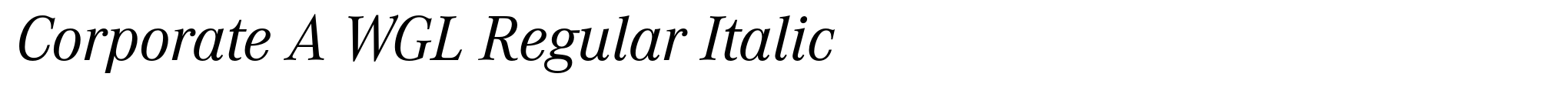 Corporate A WGL Regular Italic image